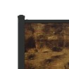 Tête de lit chêne fumé 150 cm bois d'ingénierie et acier 