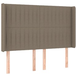 Tête de lit à LED Taupe 147x16x118/128 cm Tissu 