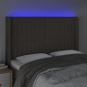 Tête de lit à LED Taupe 147x16x118/128 cm Tissu 