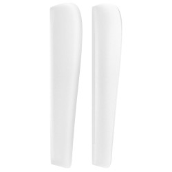 Tête de lit avec oreilles Blanc 203x23x118/128 cm Similicuir 