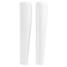 Tête de lit avec oreilles Blanc 203x23x118/128 cm Similicuir 