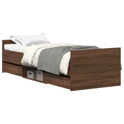 Cadre de lit sans matelas chêne marron 90x190 cm 
