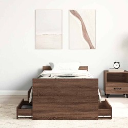 Cadre de lit sans matelas chêne marron 90x190 cm 
