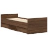 Cadre de lit sans matelas chêne marron 90x190 cm 