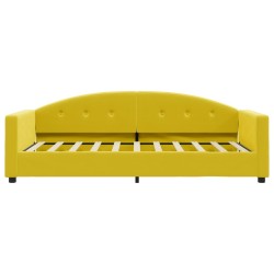 Lit de repos sans matelas jaune 80x200 cm velours 