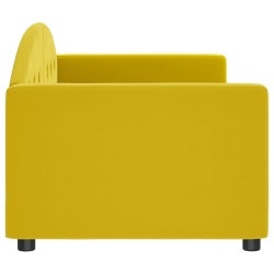 Lit de repos sans matelas jaune 80x200 cm velours 