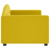 Lit de repos sans matelas jaune 80x200 cm velours 