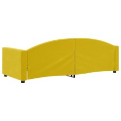 Lit de repos sans matelas jaune 80x200 cm velours 