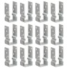 Piquets de clôture 12 pcs Argenté 7x6x15 cm Acier galvanisé 