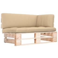 Canapé d'angle palette de jardin bois de pin imprégné 