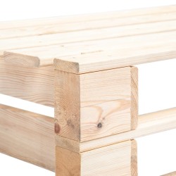 Canapé d'angle palette de jardin bois de pin imprégné 