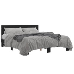 Cadre de lit sans matelas noir 150x200 cm 