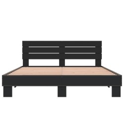 Cadre de lit sans matelas noir 150x200 cm 