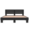 Cadre de lit sans matelas noir 150x200 cm 