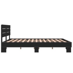 Cadre de lit sans matelas noir 150x200 cm 