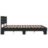Cadre de lit sans matelas noir 150x200 cm 