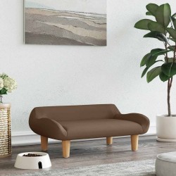 Lit pour chien marron 70x40x24 cm tissu 