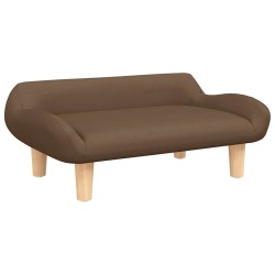 Lit pour chien marron 70x40x24 cm tissu 