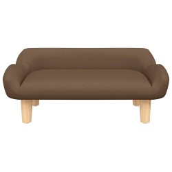 Lit pour chien marron 70x40x24 cm tissu 