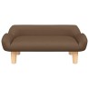 Lit pour chien marron 70x40x24 cm tissu 