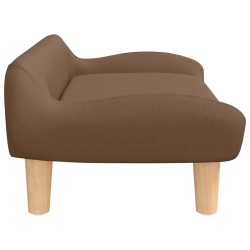 Lit pour chien marron 70x40x24 cm tissu 