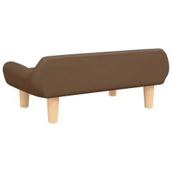 Lit pour chien marron 70x40x24 cm tissu 