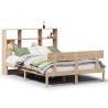 Lit bibliothèque sans matelas 120x190 cm bois de pin massif 