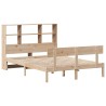 Lit bibliothèque sans matelas 120x190 cm bois de pin massif 