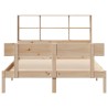 Lit bibliothèque sans matelas 120x190 cm bois de pin massif 