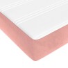 Matelas de lit à ressorts ensachés rose 160x210x20 cm velours 
