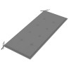 Banc de jardin empilable et coussin 128,5cm Bois de teck massif 