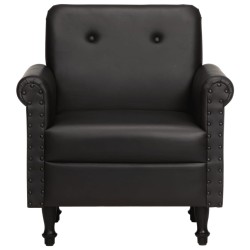 Chaise cabriolet noir cuir véritable 