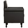 Chaise cabriolet noir cuir véritable 