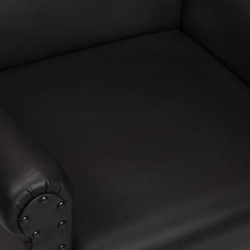 Chaise cabriolet noir cuir véritable 
