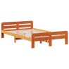 Cadre de lit sans matelas cire marron 120x190cm bois pin massif 