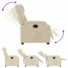 Fauteuil inclinable Crème Tissu 