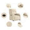 Fauteuil inclinable Crème Tissu 
