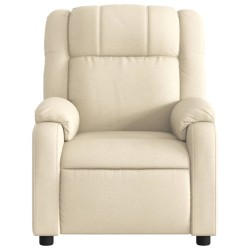 Fauteuil inclinable Crème Tissu 