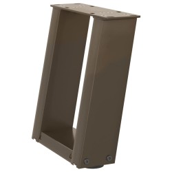 Pieds de table basse en U 2 pièces Acier naturel 30 x (30-31) cm Acier 