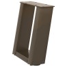 Pieds de table basse en U 2 pièces Acier naturel 30 x (30-31) cm Acier 