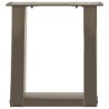 Pieds de table basse en U 2 pièces Acier naturel 30 x (30-31) cm Acier 