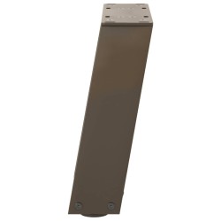 Pieds de table basse en U 2 pièces Acier naturel 30 x (30-31) cm Acier 
