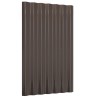 Panneaux de toit 12 pcs Acier enduit de poudre Marron 60x36 cm 