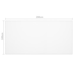 Protecteur de table mat 200x100 cm 2 mm PVC 
