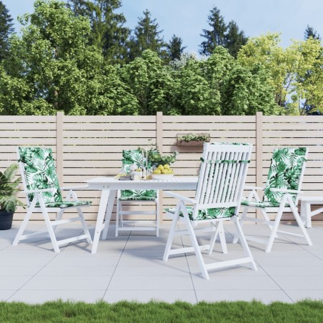 Coussins de chaise à dossier haut lot de 4 modèle de feuille 