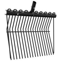 Fourche avec 18 dents noir acier 