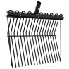 Fourche avec 18 dents noir acier 