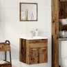 Ensemble de meubles salle de bain 2 pcs bois d'ingénierie 