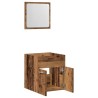 Ensemble de meubles salle de bain 2 pcs bois d'ingénierie 
