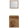 Ensemble de meubles salle de bain 2 pcs bois d'ingénierie 
